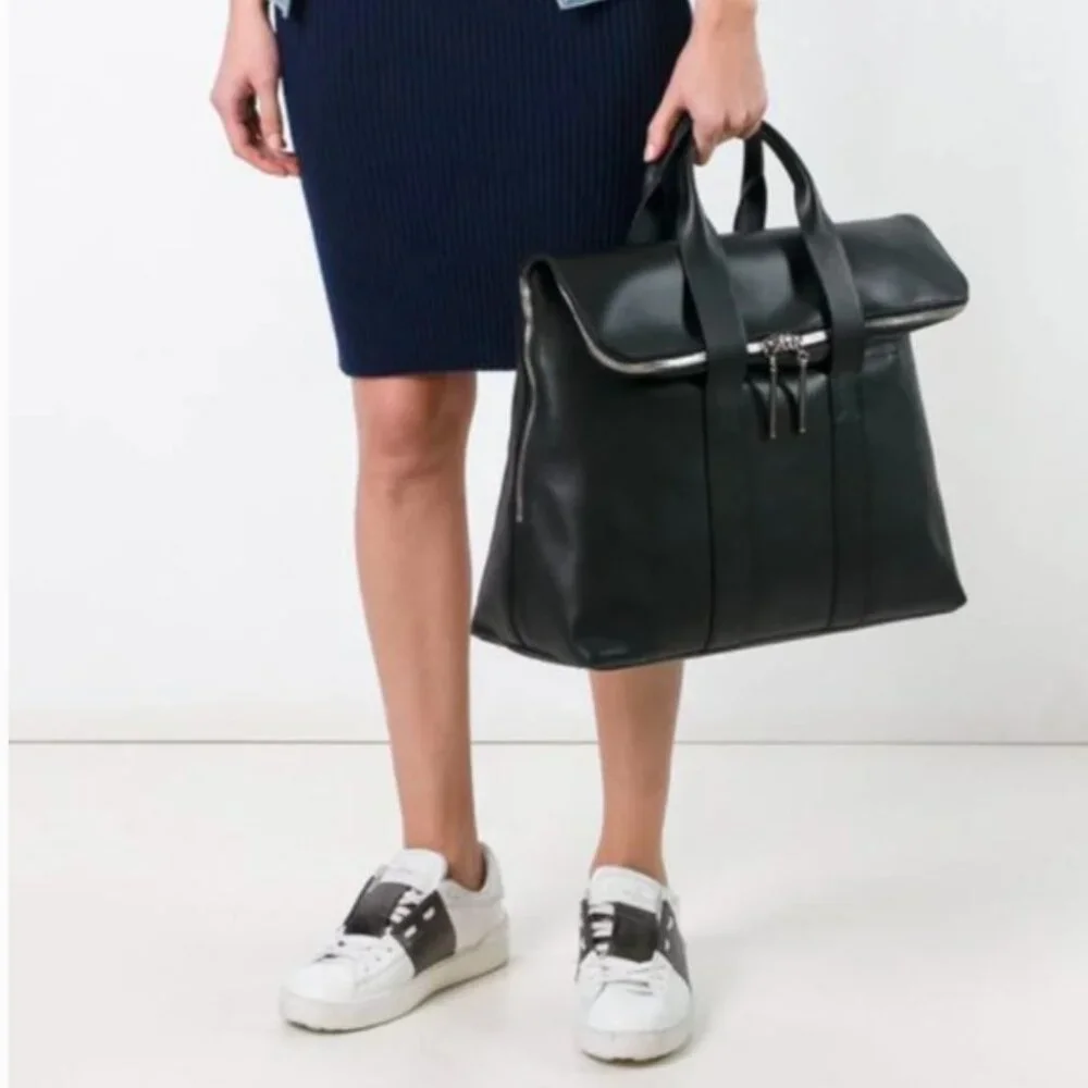 3.1 PHILLIP LIM | Black Leather 31 Hour Tote Bag